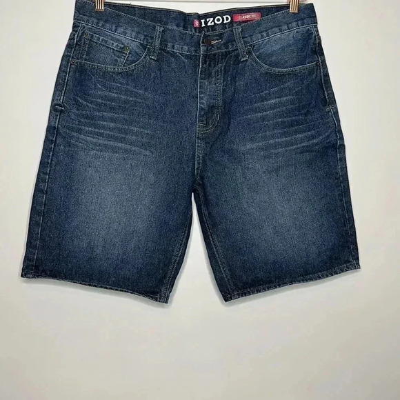 IZOD CLASSIC FIT DENIM SHORTS - Picture 1 of 9